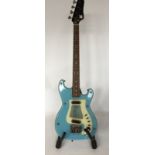 HAGSTROM FUTURAMA BASS SKY BLUE - Serial 544003. In snakeskin hard case.