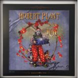 ROBERT PLANT LIMITED EDITION SIGNED - a framed print numbered 222/300 depicting artwork for Robert