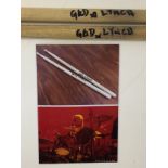 GED LYNCH SIGNED DRUMSTICKS - A pair of