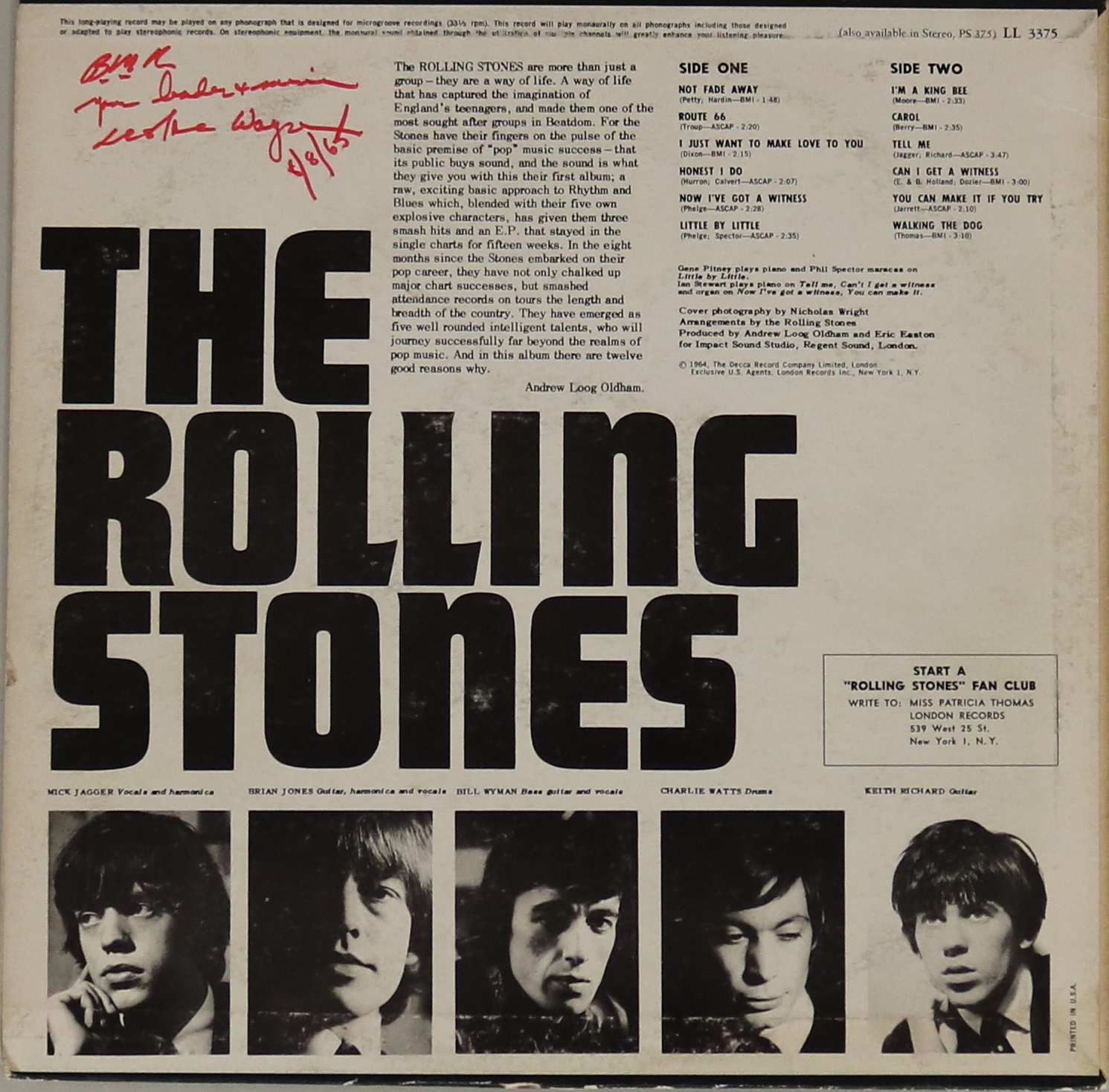 THE ROLLING STONES - ENGLAND'S NEWEST HI - Image 2 of 4