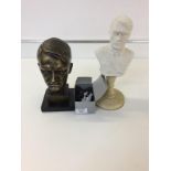 HITLER BUSTS / KING AND COUNTRY - Lot to include a bronze bust in the form of Adolf Hitler (23cm