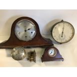 CLOCKS - mixed lot to include a Dent of London start/stop clock (7'' diameter),