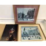 ARTHUR DELANEY - framed pair of signed and limited edition prints of Manchester street scenes by