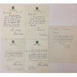 OSWALD MOSLEY/ ENOCH POWELL CORRESPONDENCE - Lot to include 5 hand signed pieces of correspondence.