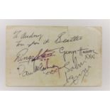 BEATLES AUTOGRAPHS. A Parlophone promoti