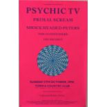 PSYCHIC TV & PRIMAL SCREAM POSTER.