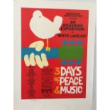 WOODSTOCK SIGNED POSTER.