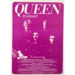 QUEEN 1982 TOUR POSTER. Promoting their performances at Leeds, Edinburgh and Milton Keynes.