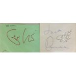 ERIC CLAPTON / CREAM SIGNED. To include two pages from autograph books; the first measuring 13.