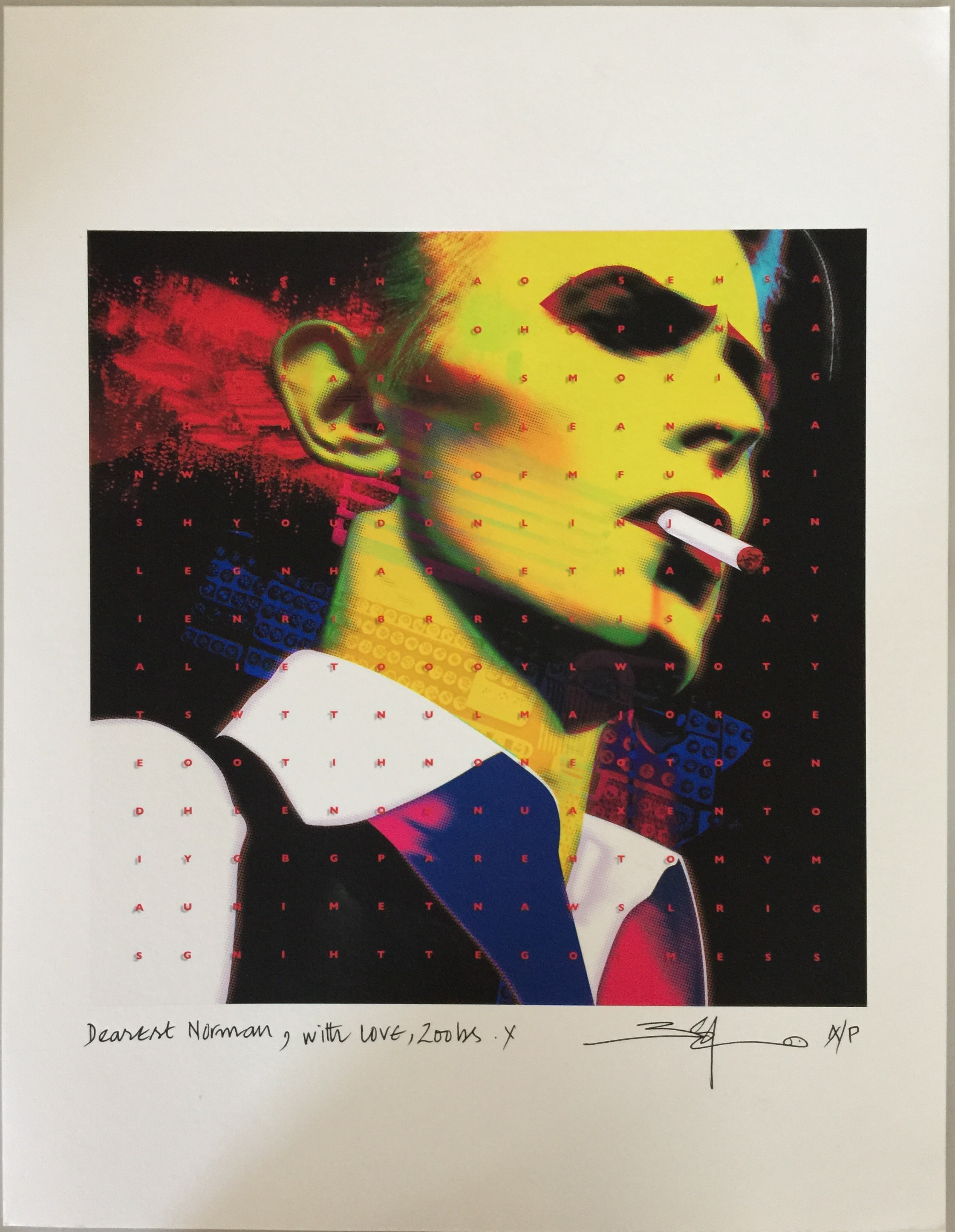 ASHES TO ASHES DAVID BOWIE GICLEE PRINT.