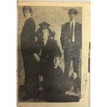 BEATLES SIGNED CUTTING. Featuring a clas