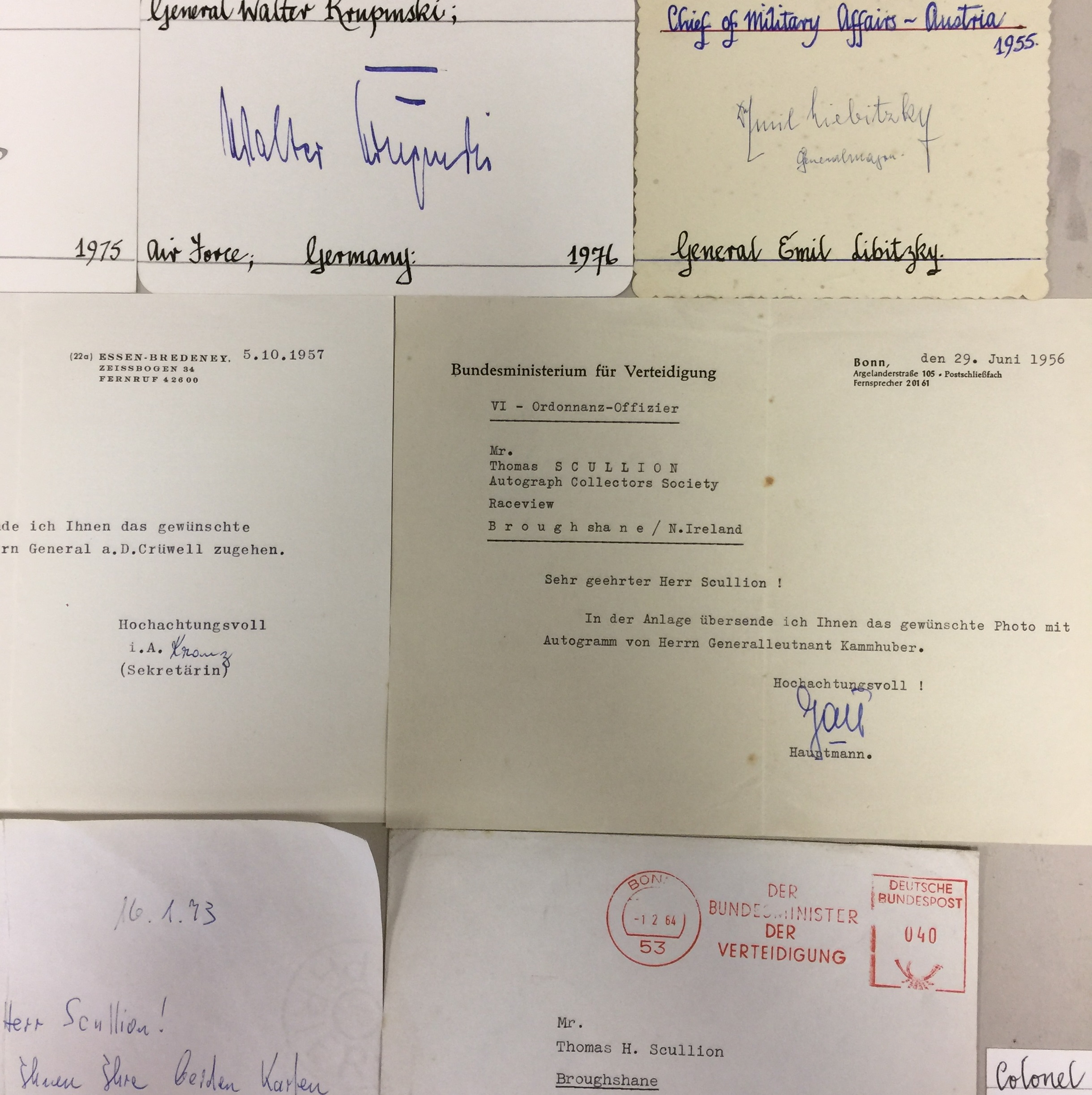 THIRD REICH ERA AUTOGRAPHS AND POSTCARDS. - Image 3 of 6