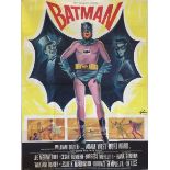 BATMAN 1966 FRENCH POSTER. An original folded French 'Grande' poster (45.