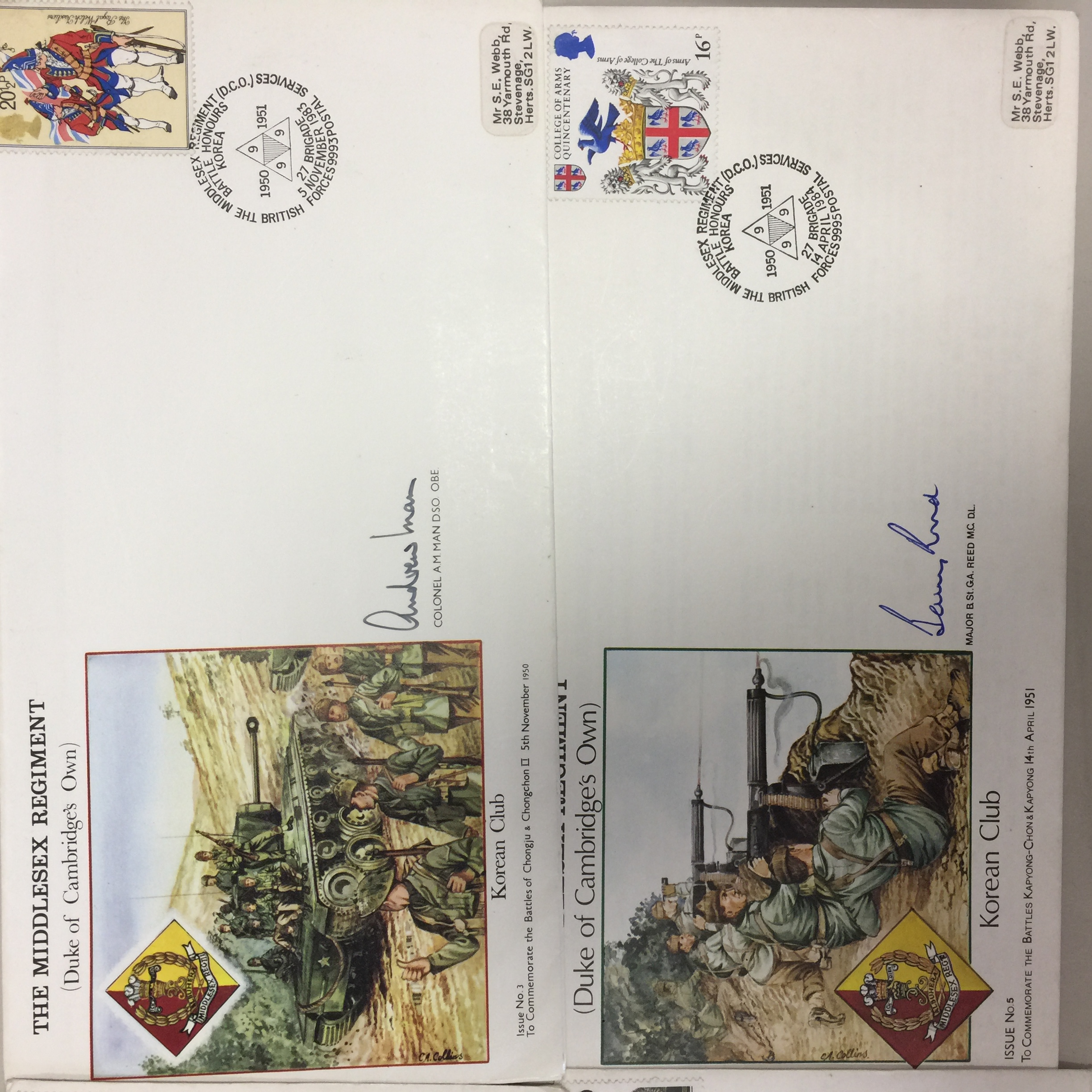 KOREAN WAR SIGNED FIRST DAY COVERS -/PRESENTATION PACKS - To include six 'Korean War' first day - Image 2 of 13