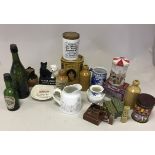 ASSORTED CERAMICS/GLASS/TINS.