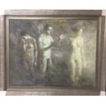 MONTSE VALDES. (1959) 'Ayundando a Encounter I', unknown date, oil on canvas, framed.