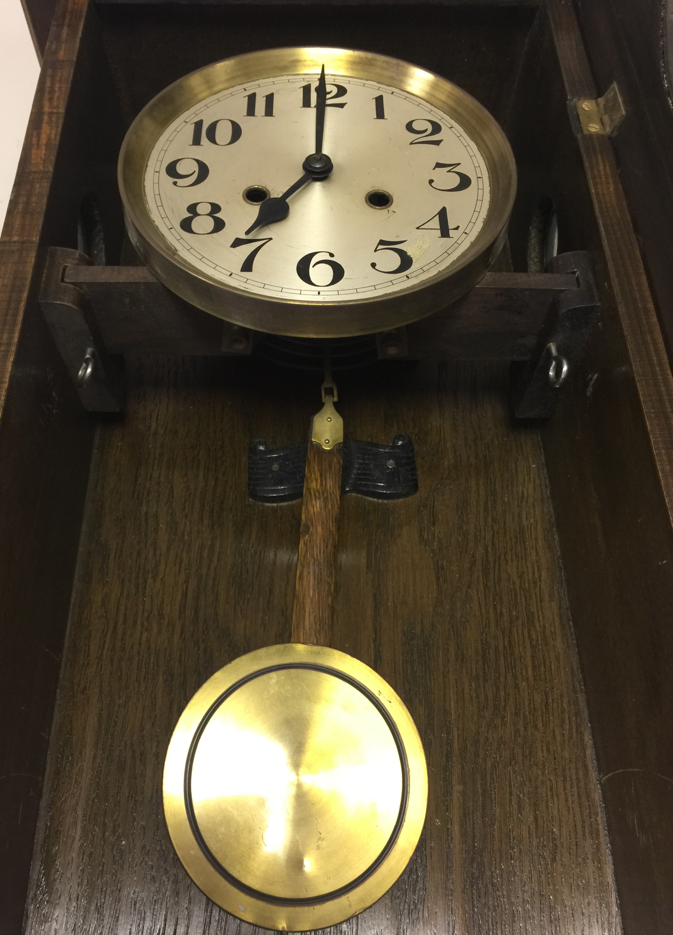 PAIR OF CLOCKS. An art deco style mantle clock with 'Westminster' chimes, marked 'Foreign' to face. - Image 2 of 4