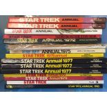 STAR TREK ANNUALS. 15 hardback Star Trek annuals.