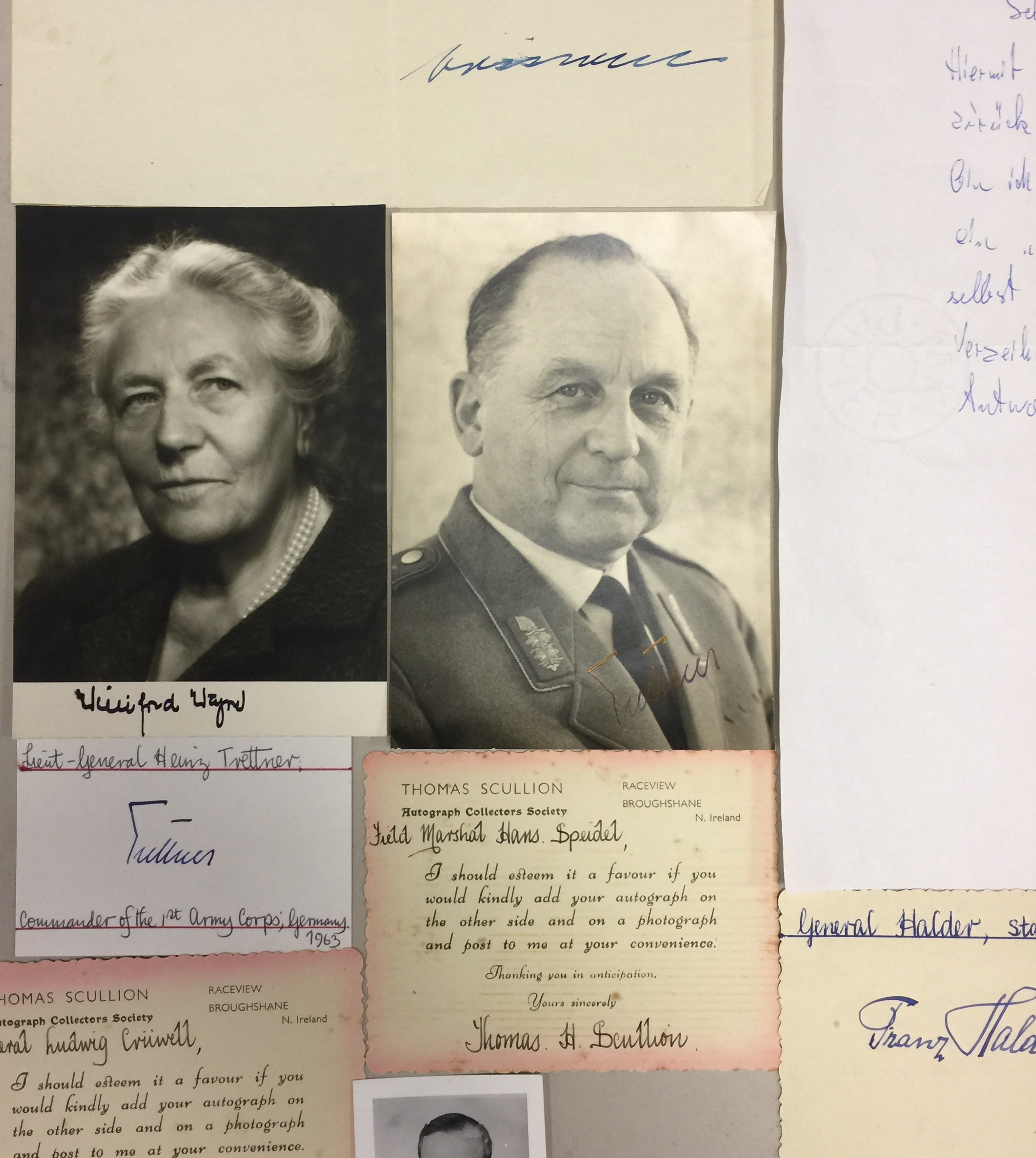 THIRD REICH ERA AUTOGRAPHS AND POSTCARDS. - Image 5 of 6