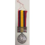 QUEENS SOUTH AFRICA MEDAL - THREE CLASPS.