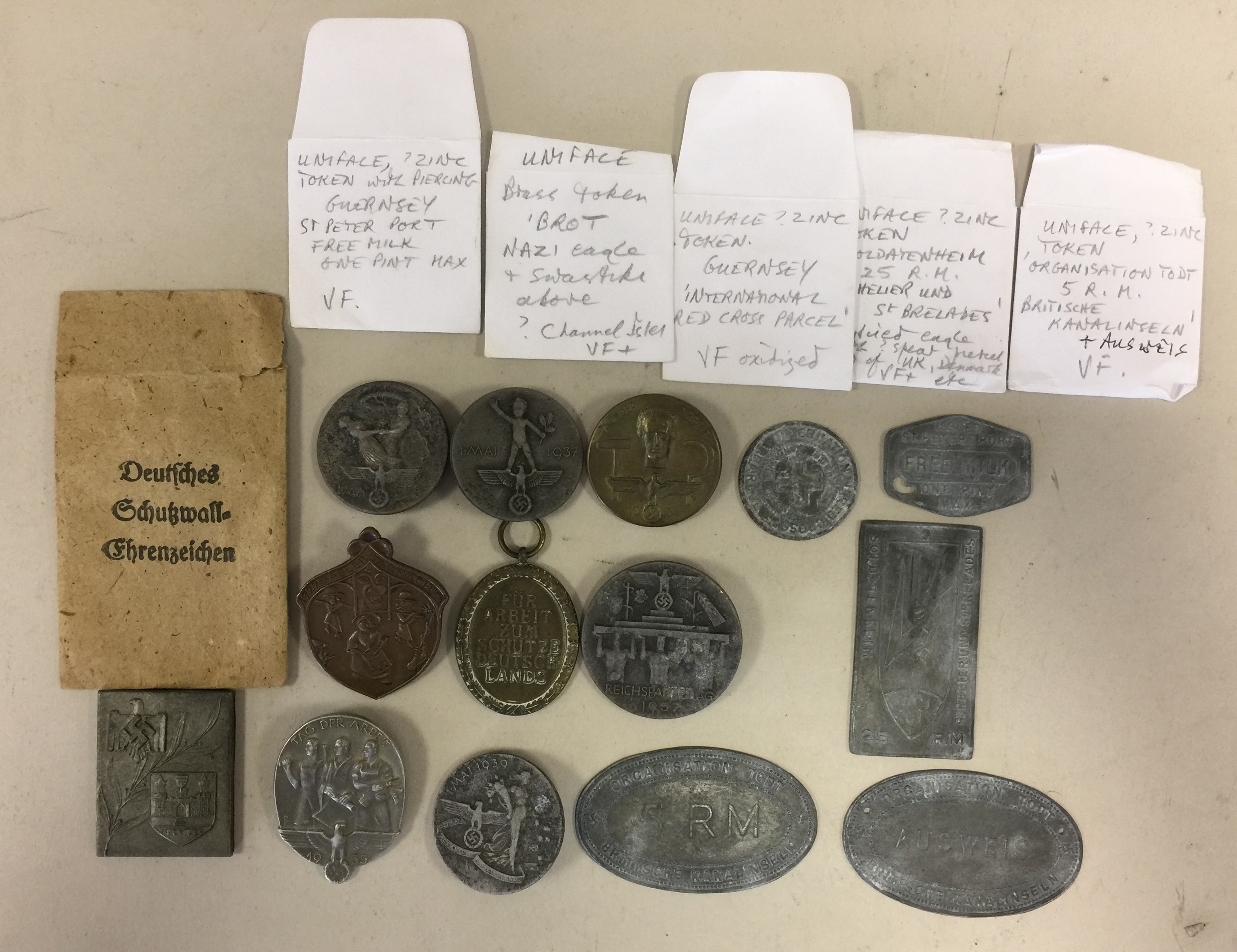 THIRD REICH TOKENS.