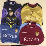 ASTON VILLA MATCH WORN SHIRTS.