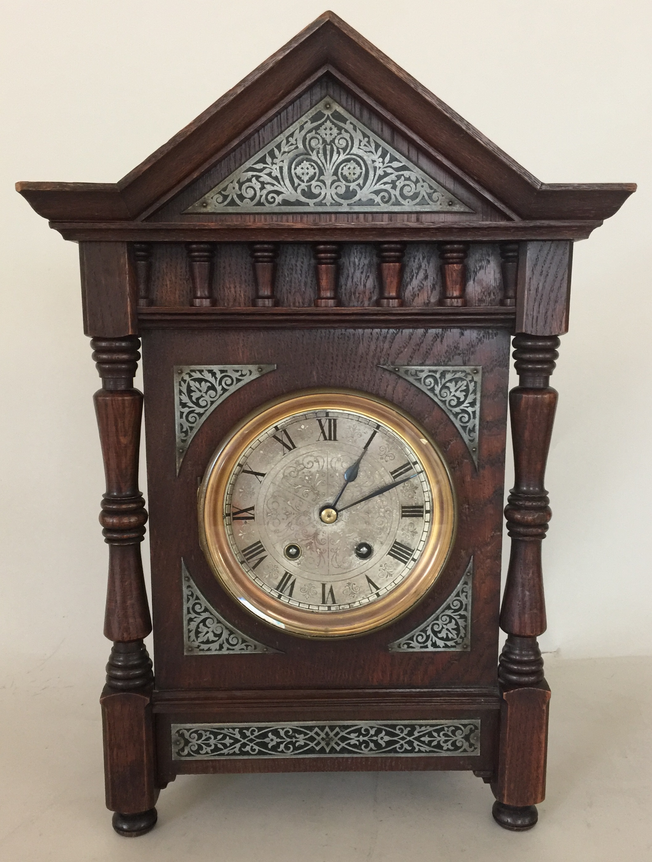 LENZKIRCH MANTLE CLOCK. A Lenzkirch mantle clock circa 1870. To include two keys and pendulum.