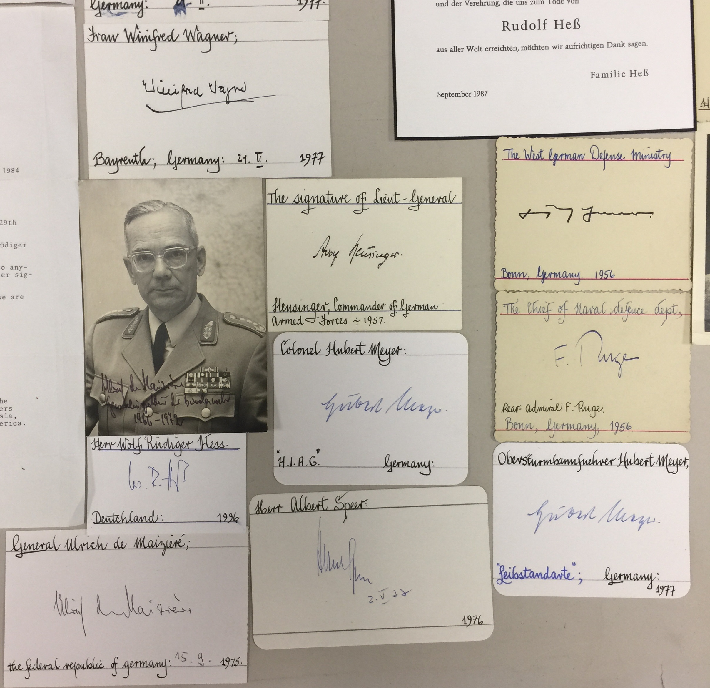 THIRD REICH ERA AUTOGRAPHS. 22 autographed cards/pieces of correspondence. - Image 2 of 4