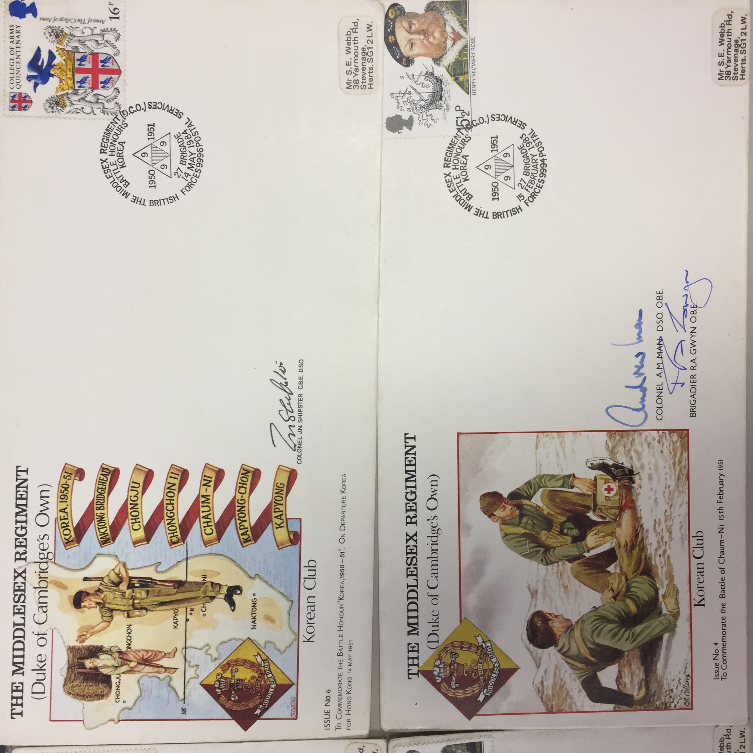 KOREAN WAR SIGNED FIRST DAY COVERS -/PRESENTATION PACKS - To include six 'Korean War' first day - Image 3 of 13
