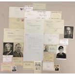 THIRD REICH ERA AUTOGRAPHS AND POSTCARDS.