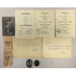 THIRD REICH MEDALS AND CORRESPONDENCE.