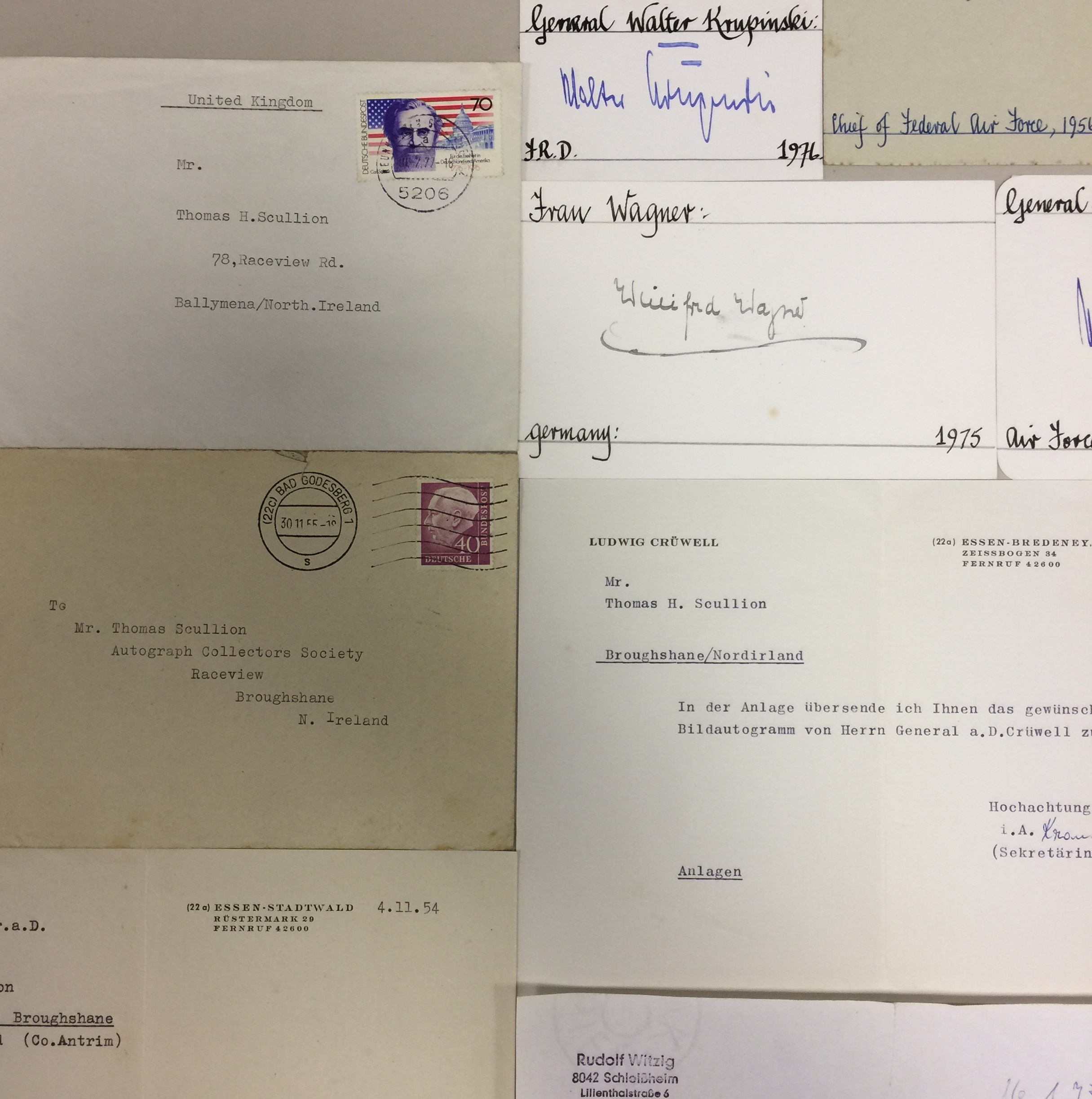THIRD REICH ERA AUTOGRAPHS AND POSTCARDS. - Image 4 of 6