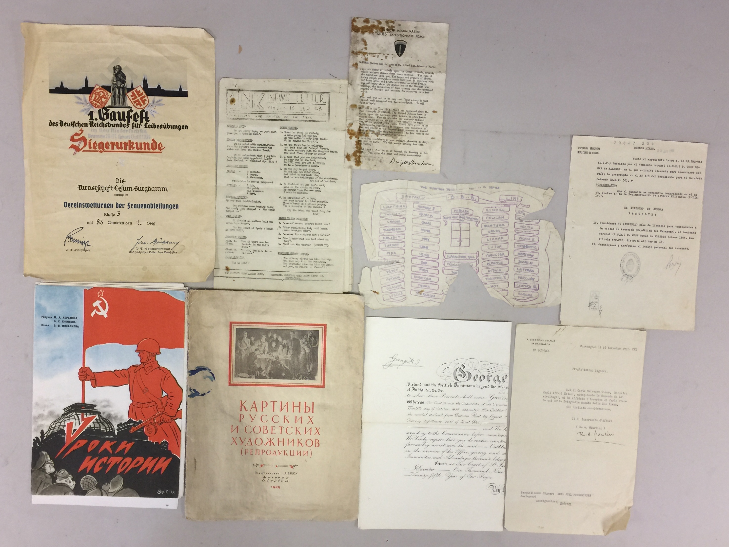 WWII CORRESPONDENCE/PAPERS.