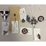 THIRD REICH ENAMEL PIN BADGES.