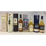 SINGLE MALTS - 4 boxed bottles of 70/75cl single malt whisky to include: Glen Moray 12 years old,