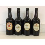 BASS ALES. Four bottles of Bass Ale Jubilee/Princes/Princess ales.