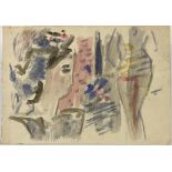 Miroslav Tichý (1926 - 2011) Untitled, probably circa 1950s. Watercolour on paper with study verso.