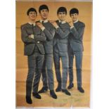 BEATLES FOLDED POSTER. An original folde