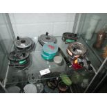 5 x Trout fishing reels : 3 x Leeda Rimfly,