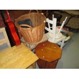 Wicker log basket,