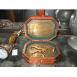 Antique style compass in wooden box