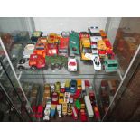 2 x shelves of assorted die cast toy cars : Matchbox,