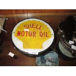 Cast iron advertising sign Shell