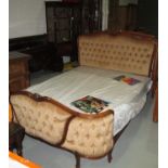 20th century carved wooded French double bed
