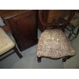 Victorian mahogany pot cupboard and hoop back chair