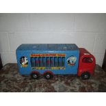 Vintage metal Triang Circus Van toy