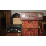 Vintage suitcase & one other