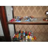 2 x shelves of assorted die cast toy cars : Matchbox,