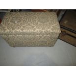 Upholstered vintage ottoman