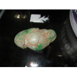 Chinese jade coloured stone amulet